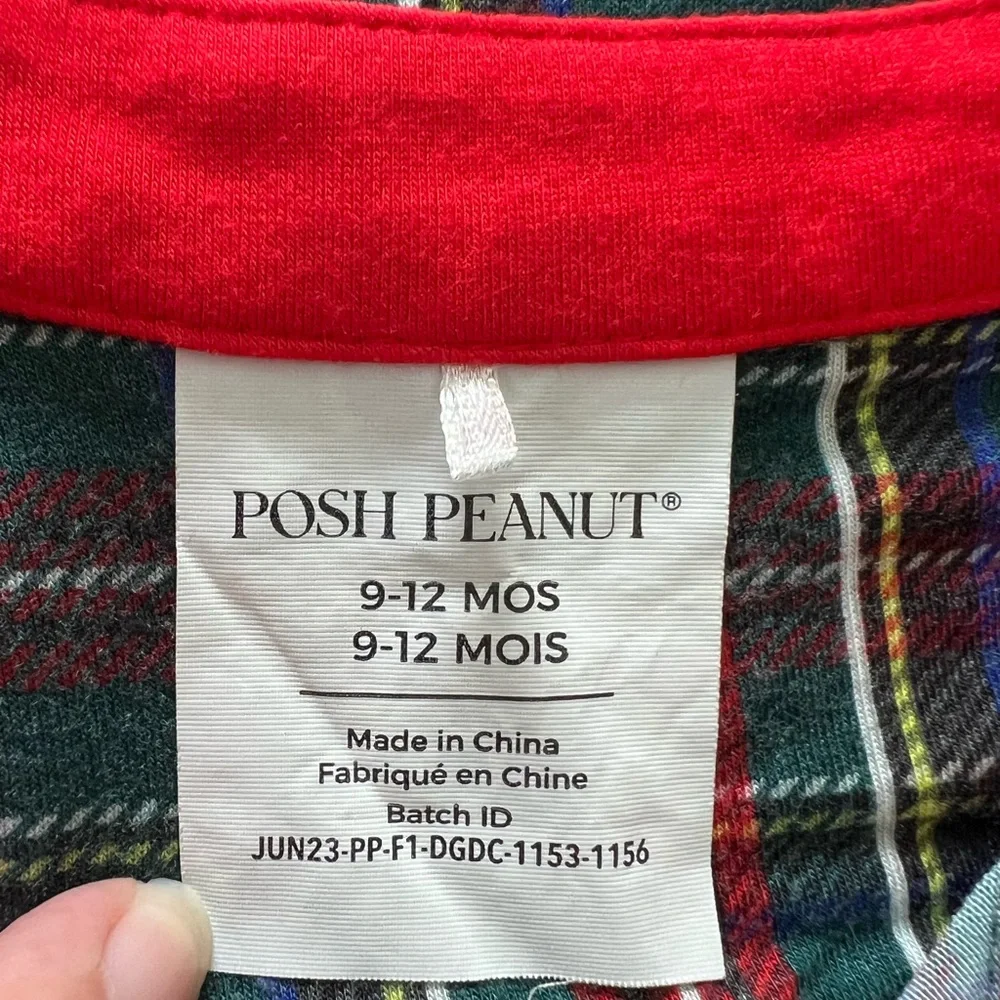 Posh Peanut Collard Plaid Pajamas 9-12 months